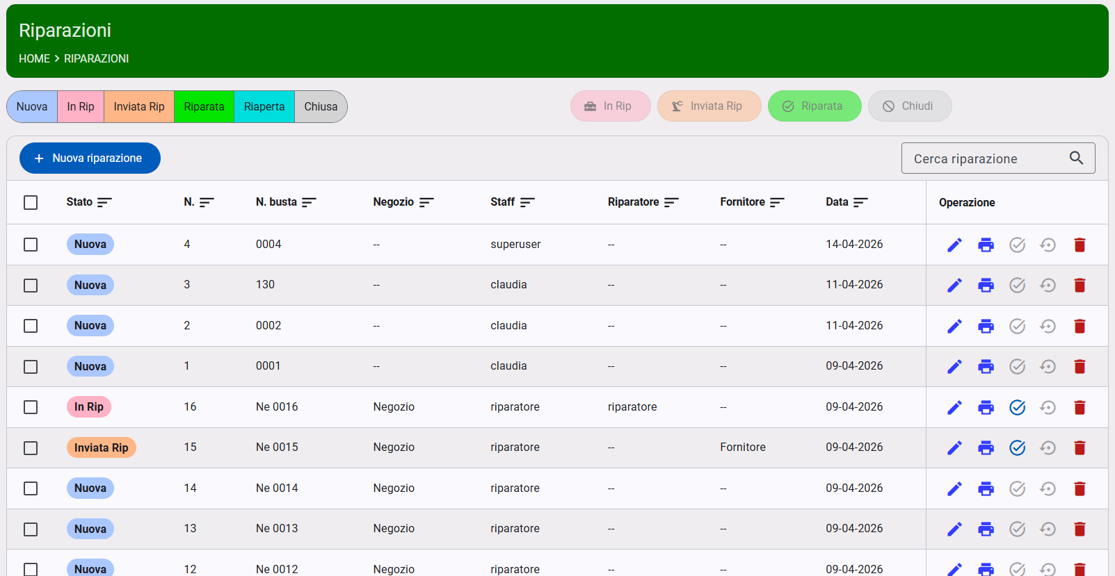 Riparazioni Interface Principale